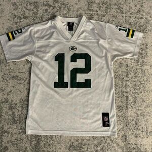 Youth XL Reebok Team Apparel Aaron Rodgers White Green Bay Packers Jersey
